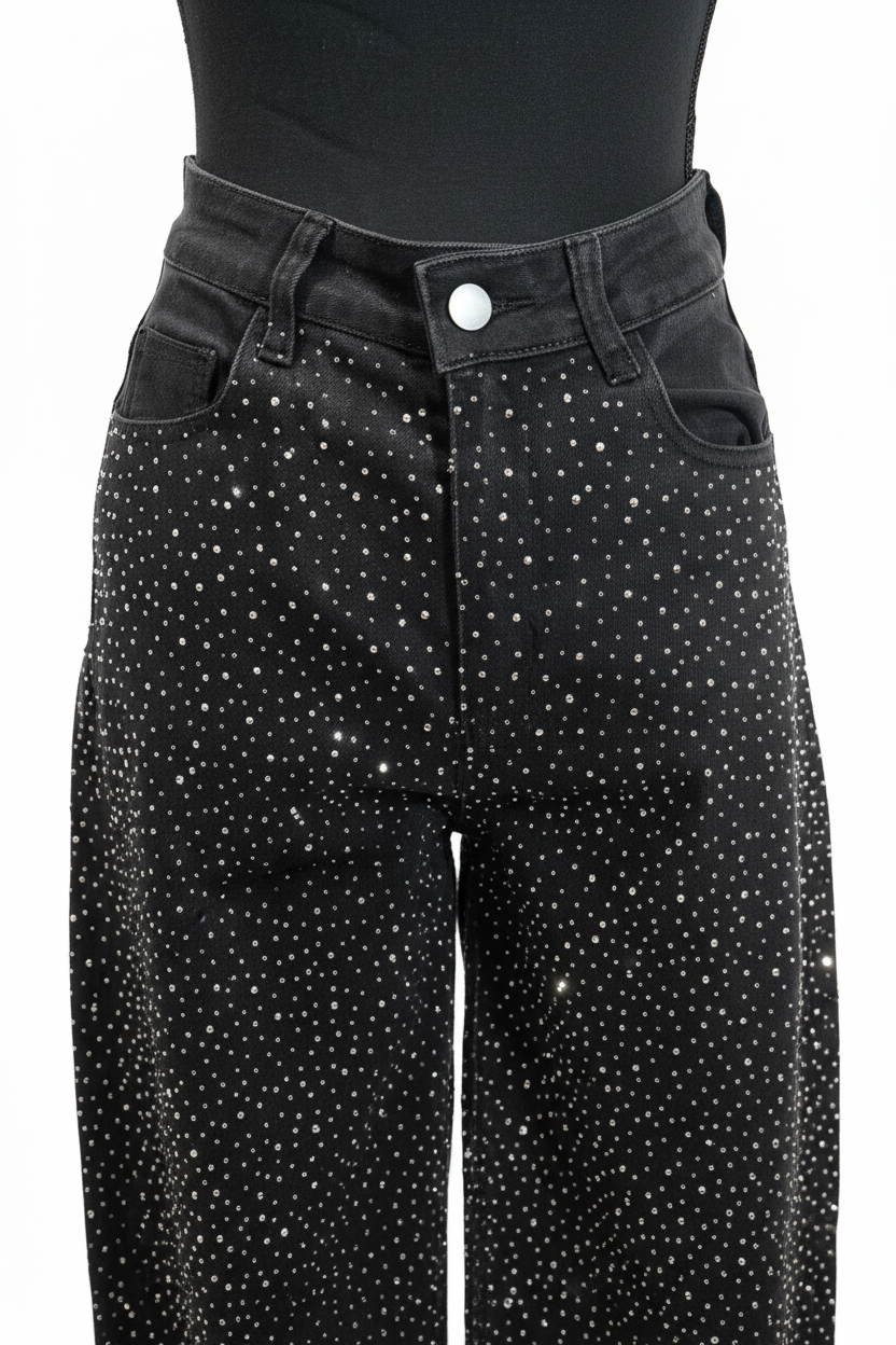 Jeans con brillos - Vista frontal