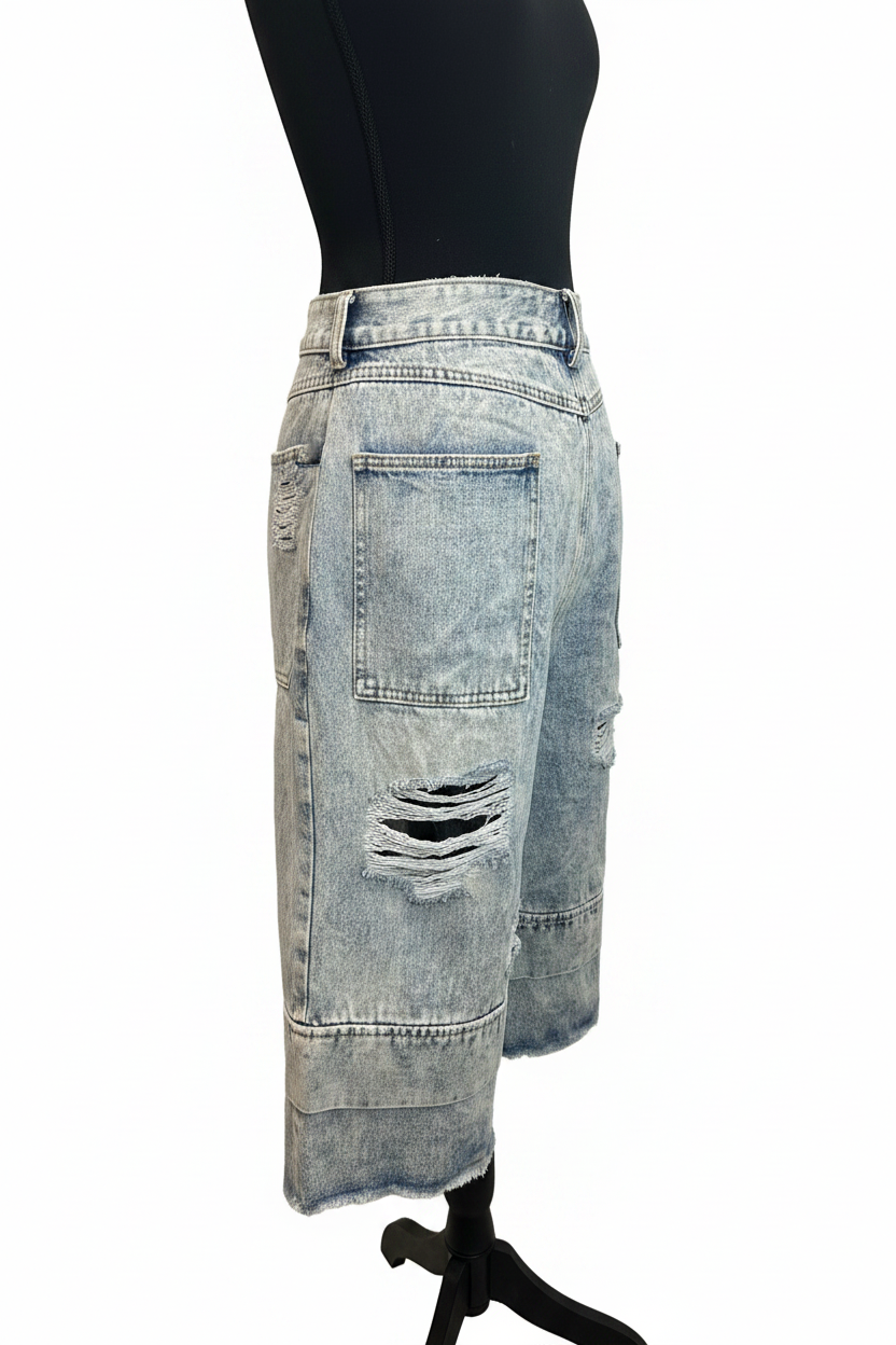 Short de mezclilla - Vista lateral
