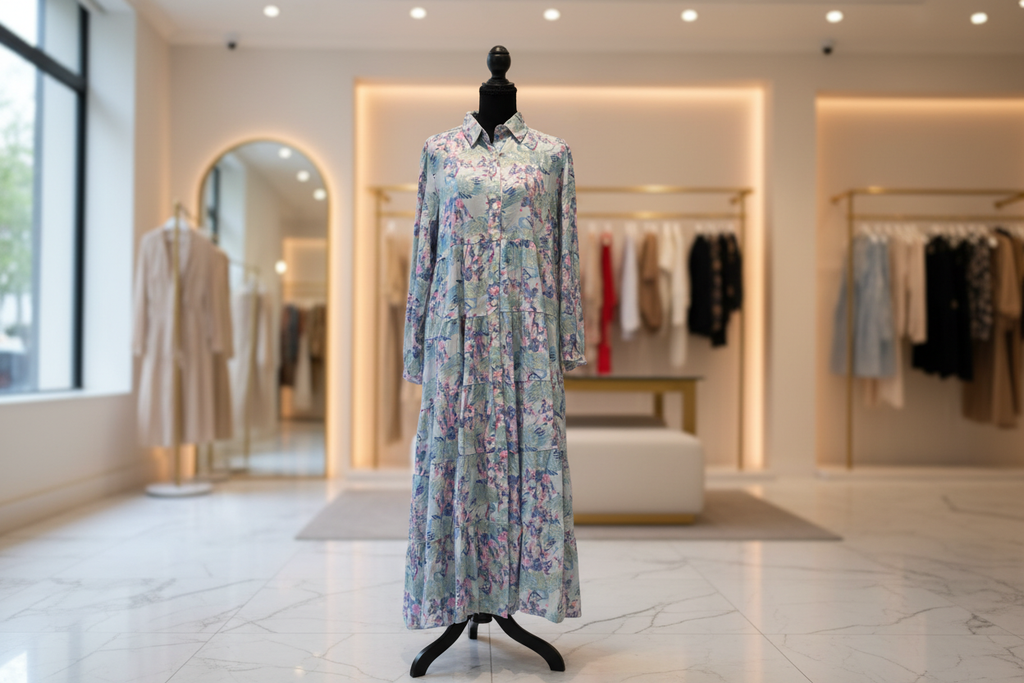 Vestido azul frente boutique
