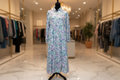 Vestido azul frente completo boutique