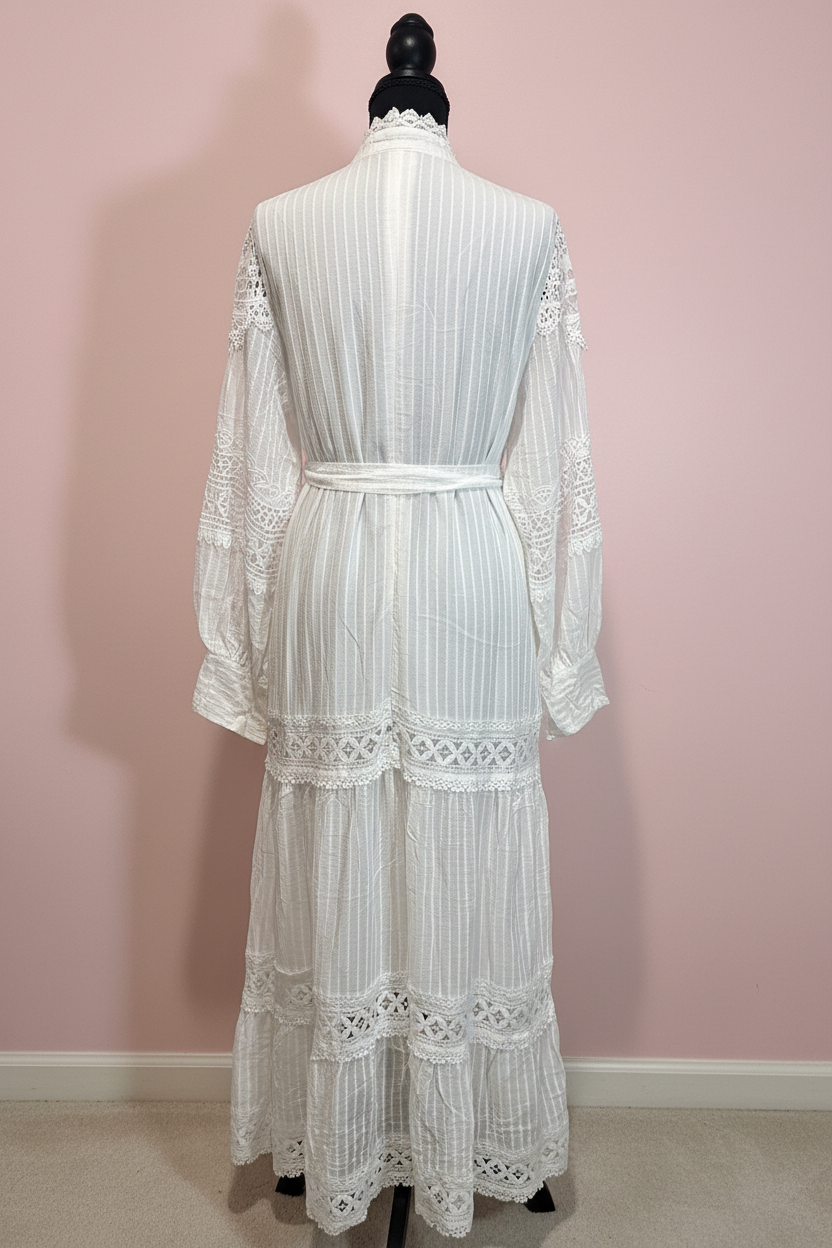 Vestido blanco boho espalda