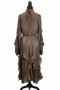 Vestido bronce espalda