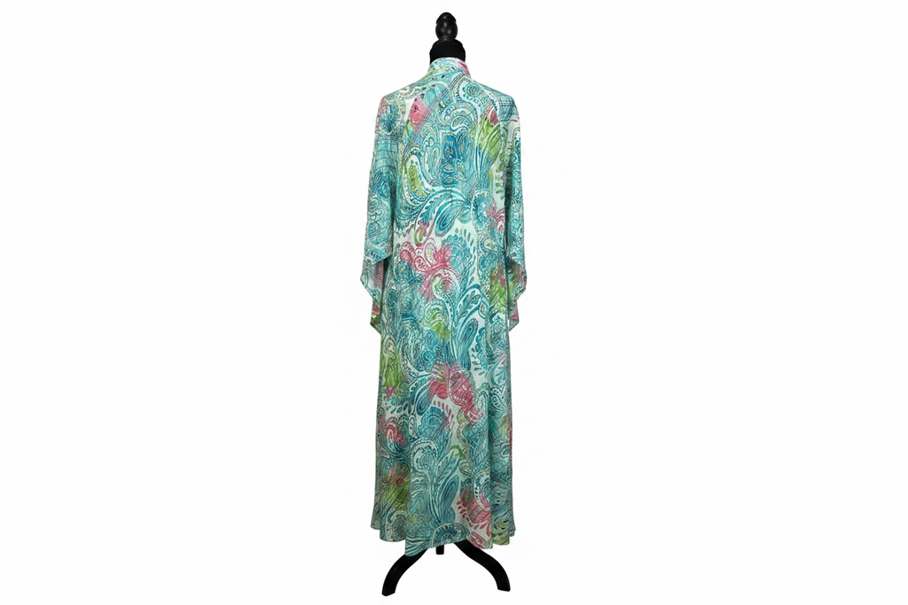 Vestido paisley espalda blanco