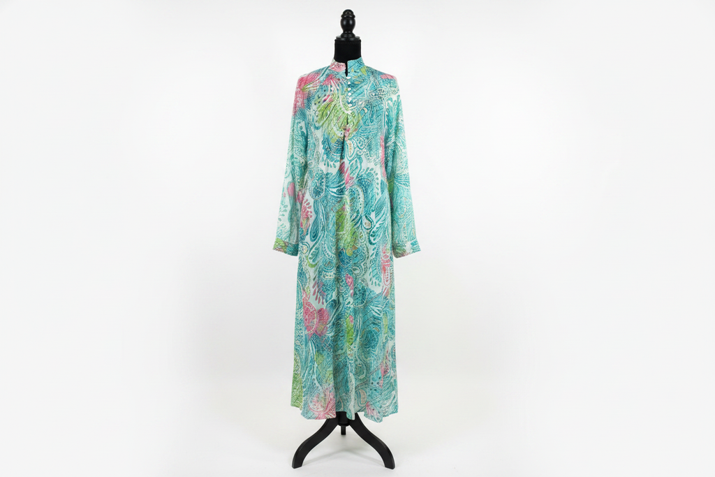 Vestido paisley frente blanco