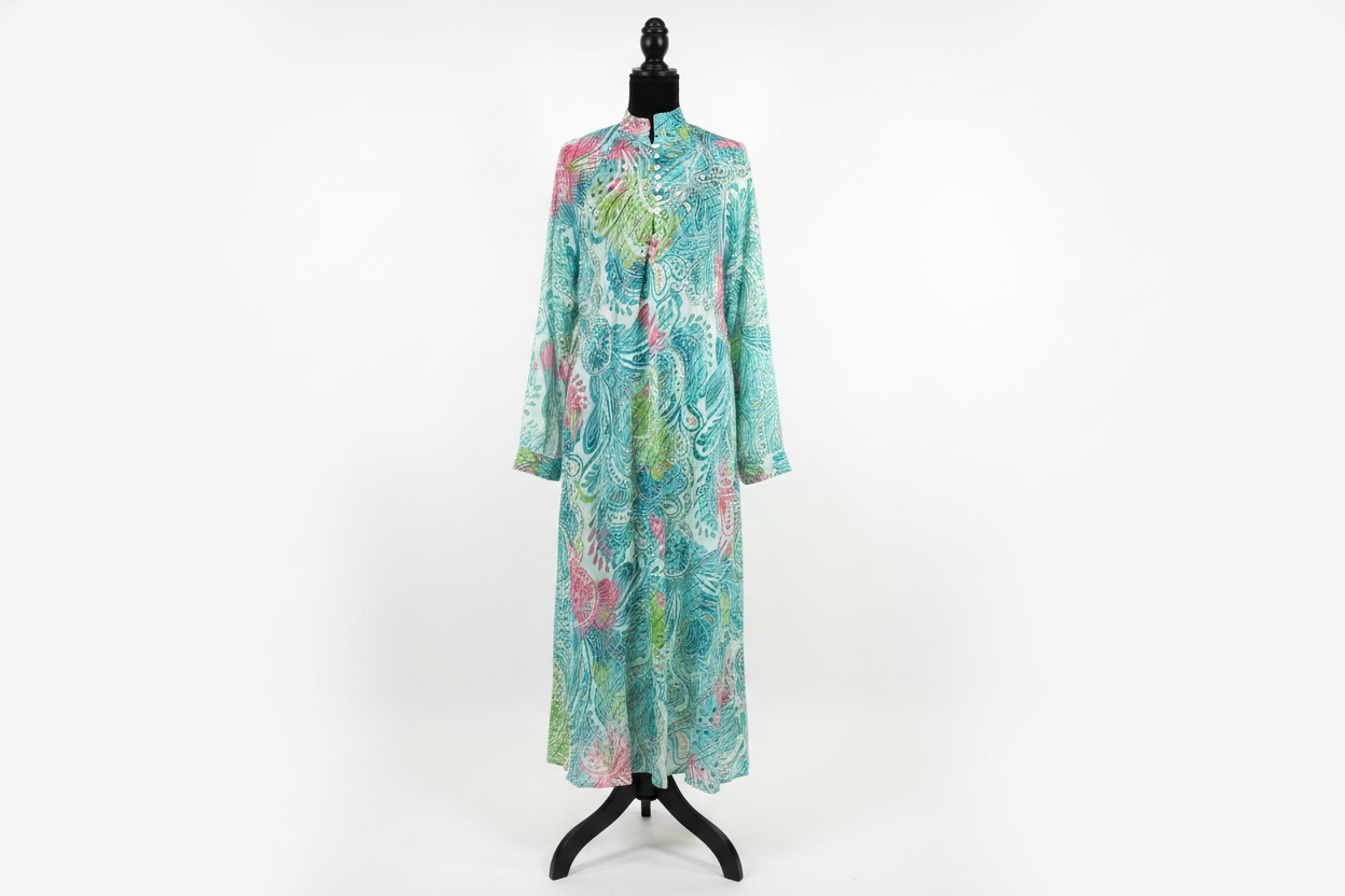 Vestido paisley frente blanco