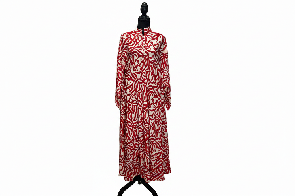 Vestido rojo frente completo