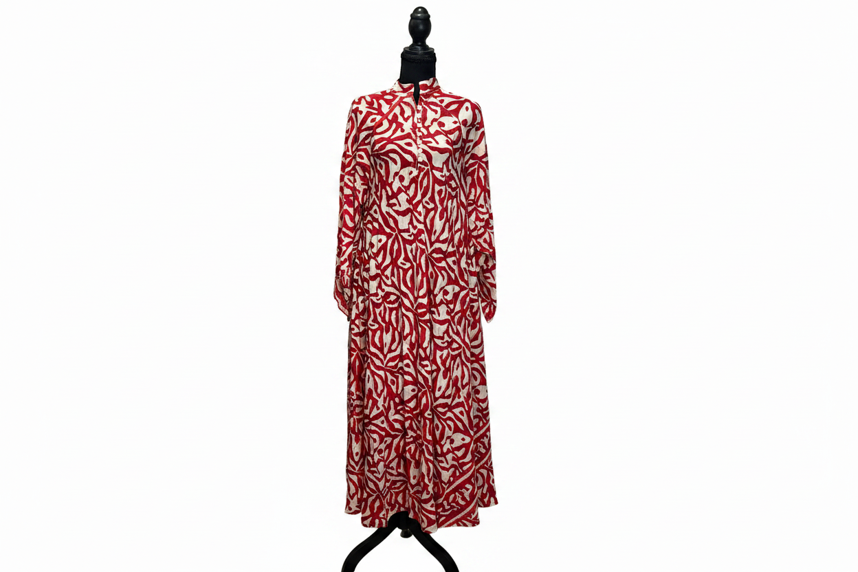 Vestido rojo frente completo