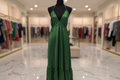 Vestido verde frente boutique